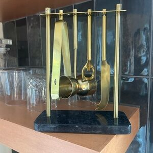 Vintage Gold Mixologist 5 piece granite set